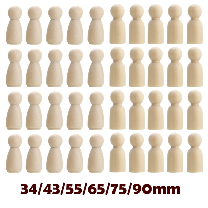 Baby Products Wholesale - Hurtownia 50Pc 75Mm/90Mm Wood Crafts Girls