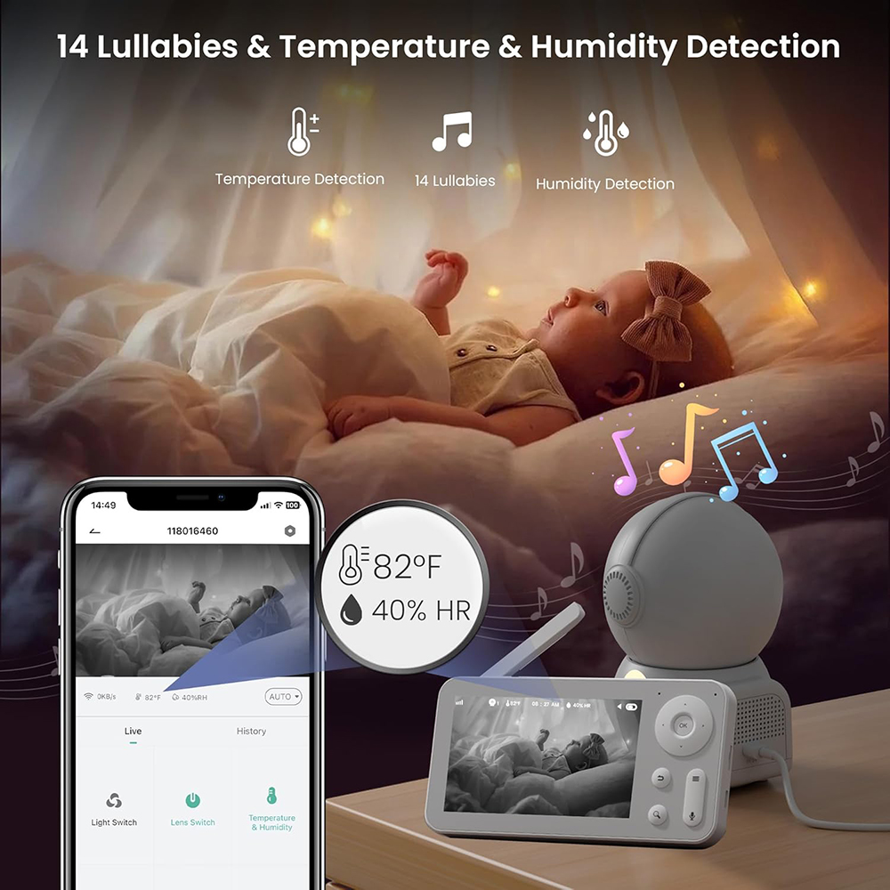 Niania 2K z 2 kamerami i audio – Baby Products Video recenzja i cena
