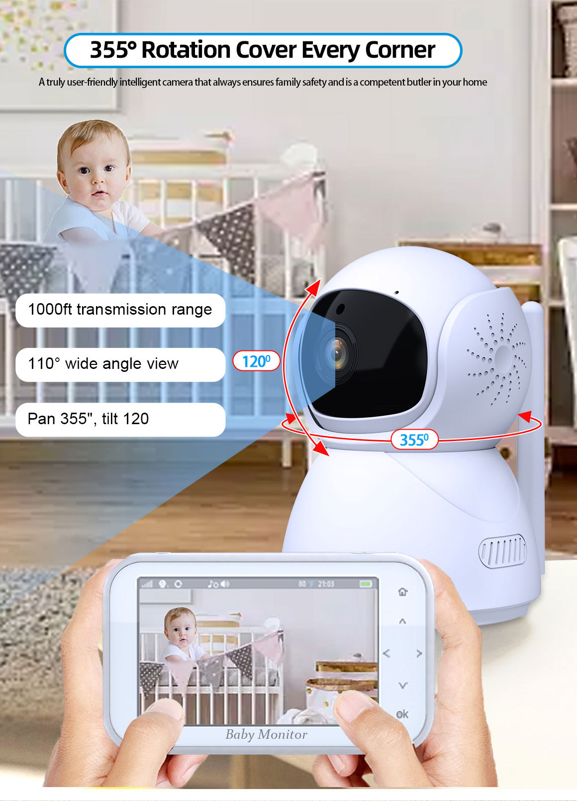 Bezprzewodowa kamera dla opiek – Wireless Baby Monitor recenzja i cena